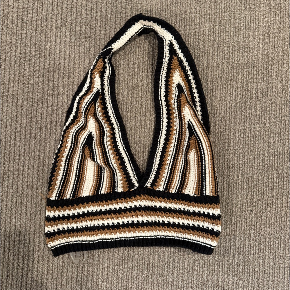 Knit halter tank top